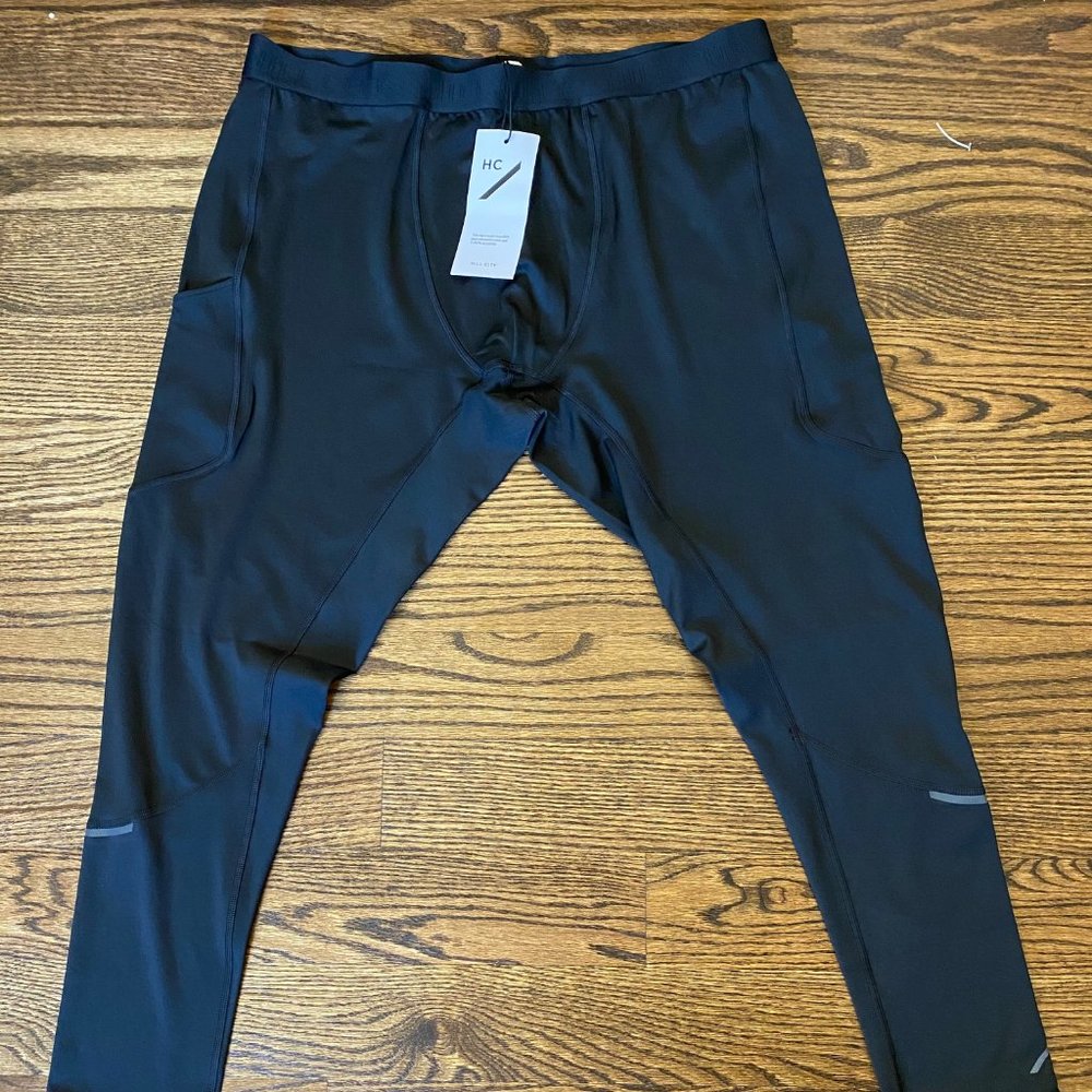 Hill City Men's Run Tights Leggings Black XL